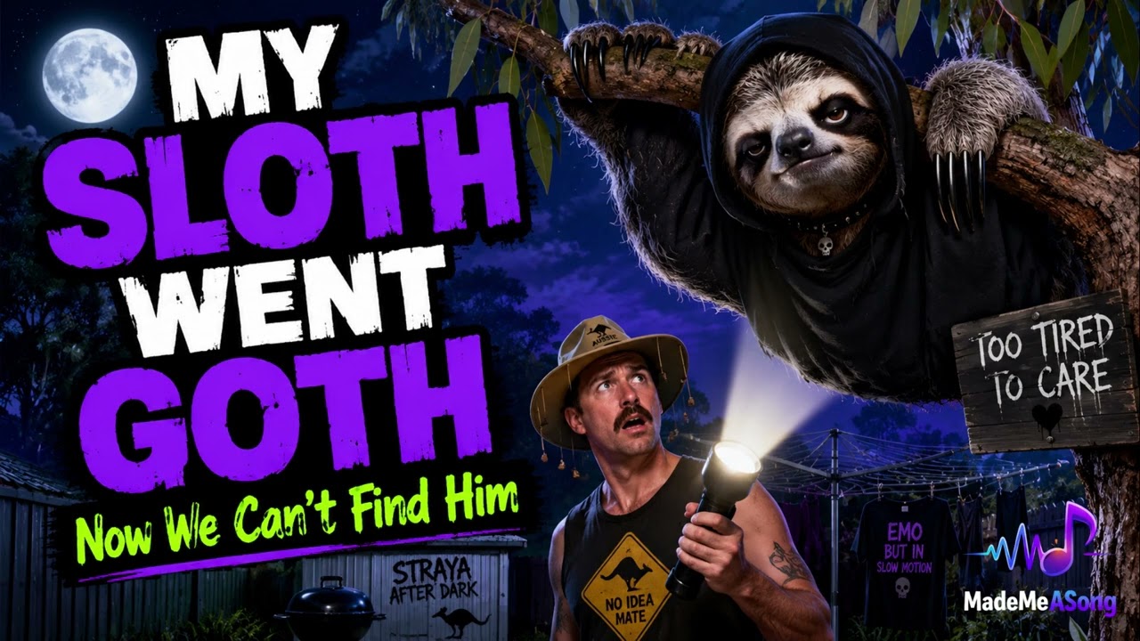 My Sloth Went Goth... Now We Can't Find Him | Funny Aussie Song